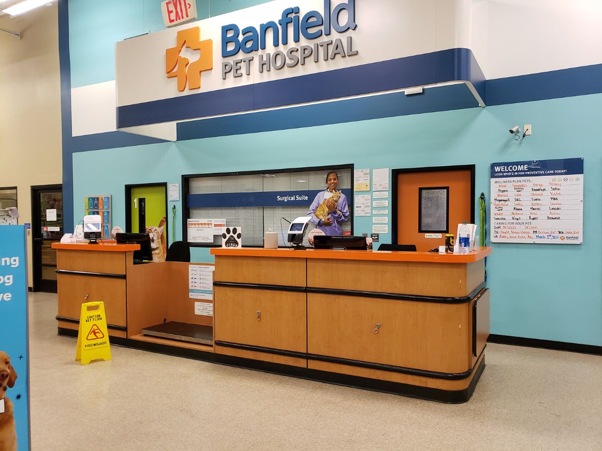 The Banfield Apple Valley front desk and check-in