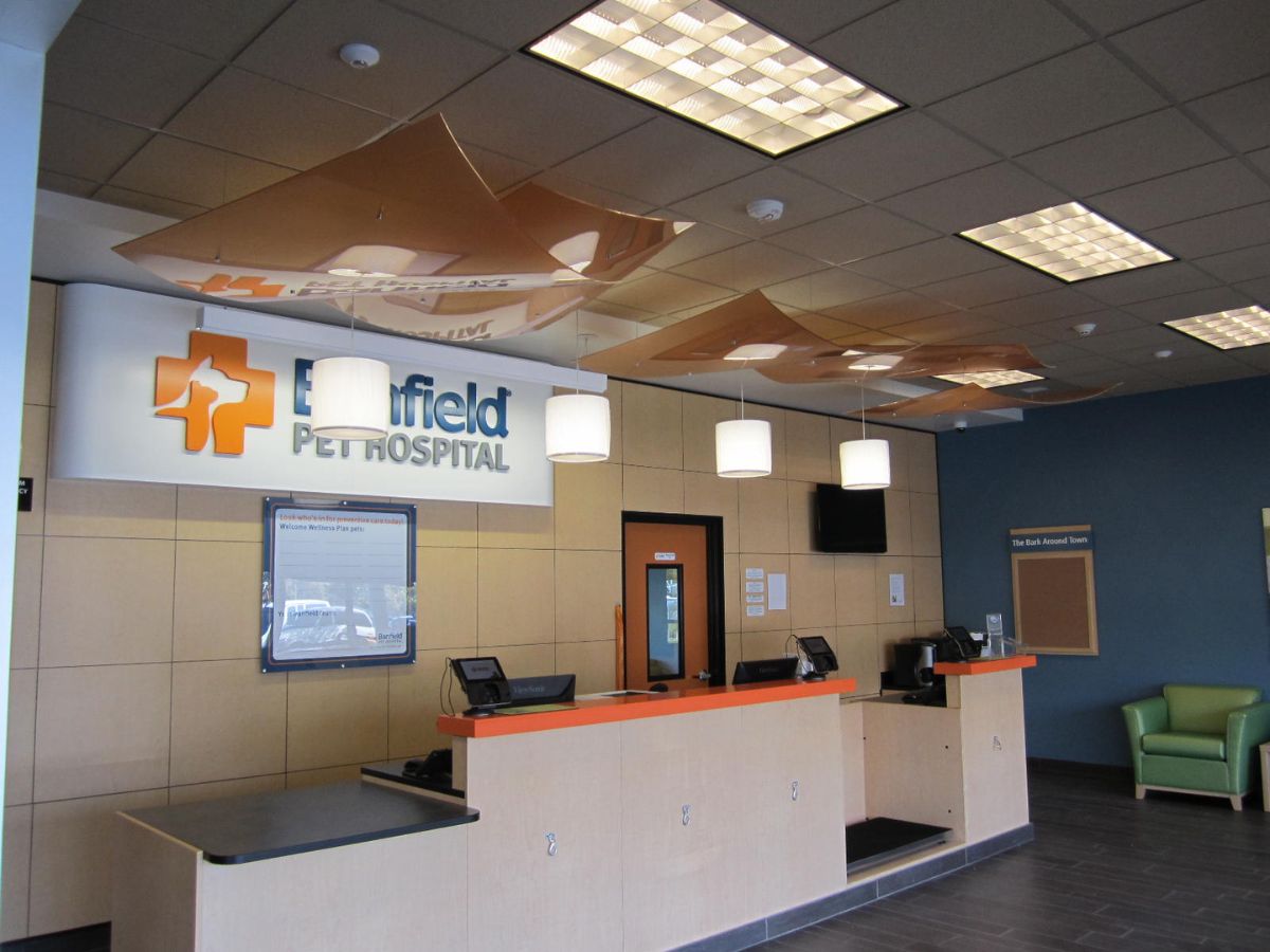The Banfield Chatsworth hospital front desk and check-in