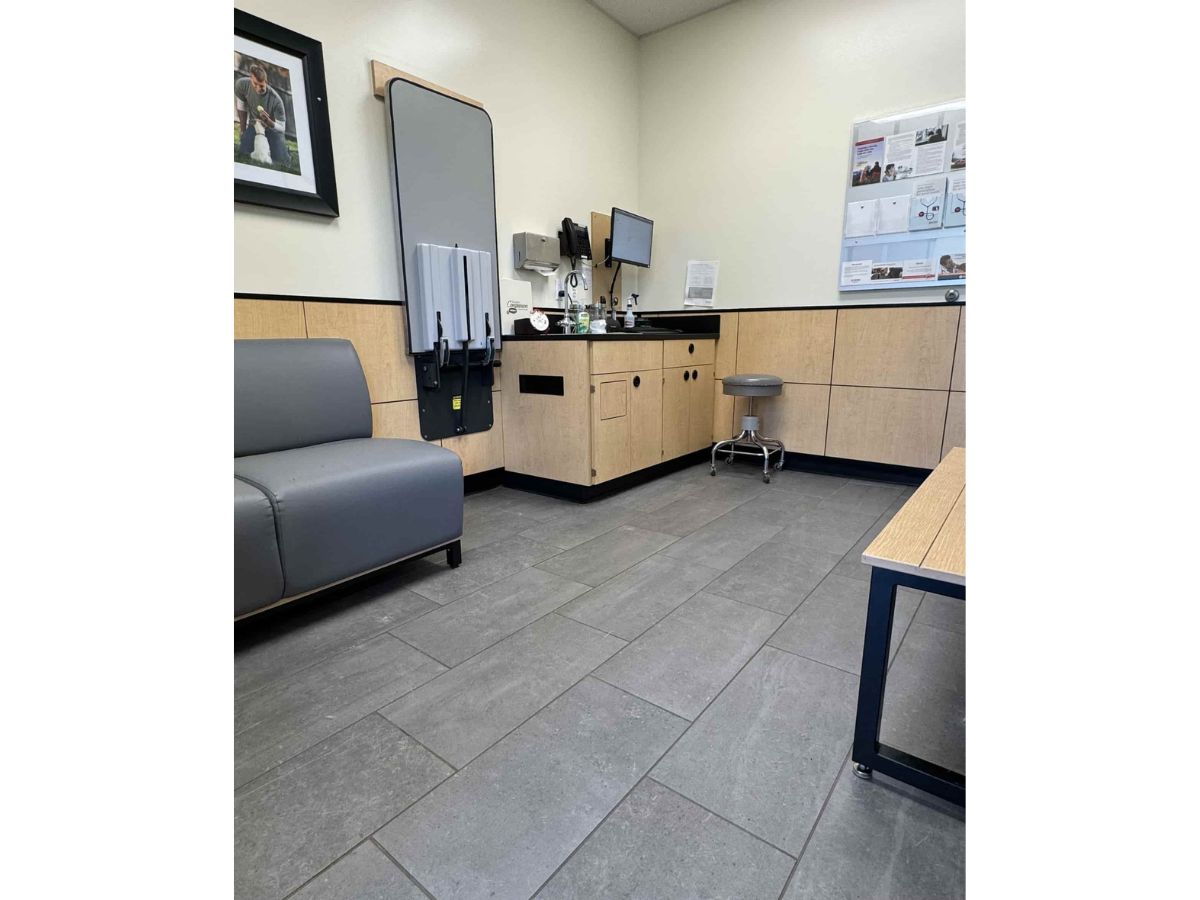 The front lobby at the Troy Banfield hospital