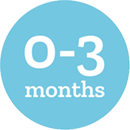 Icon indicating 0-3 months age range