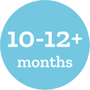 Icon indicating 10-12+ months age range