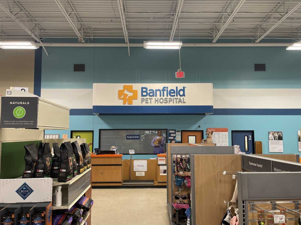 The Morehead City Banfield hospital front desk inside PetSmart