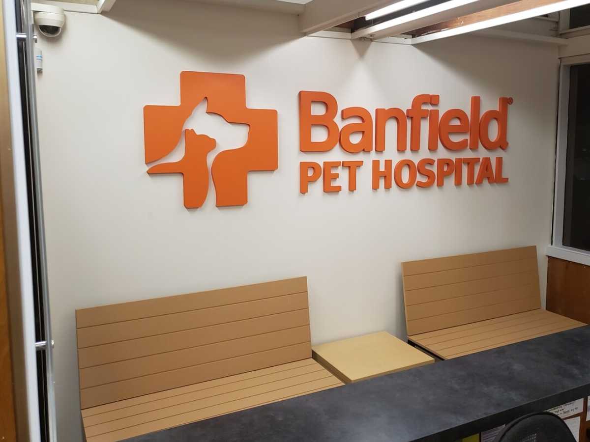 The inside front waiting area of Banfield - Walnut Creek