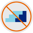 Illustration of crossed-out stairs