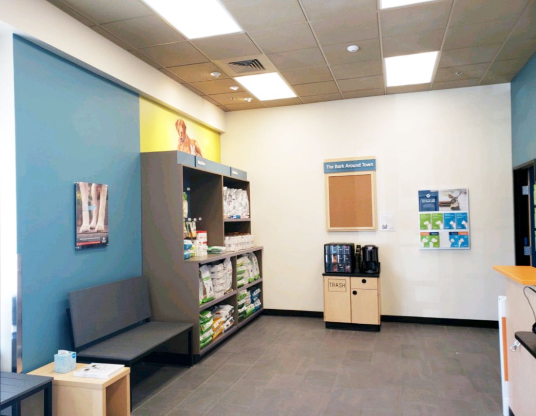 Reception area of the Banfield Pacifica hospital