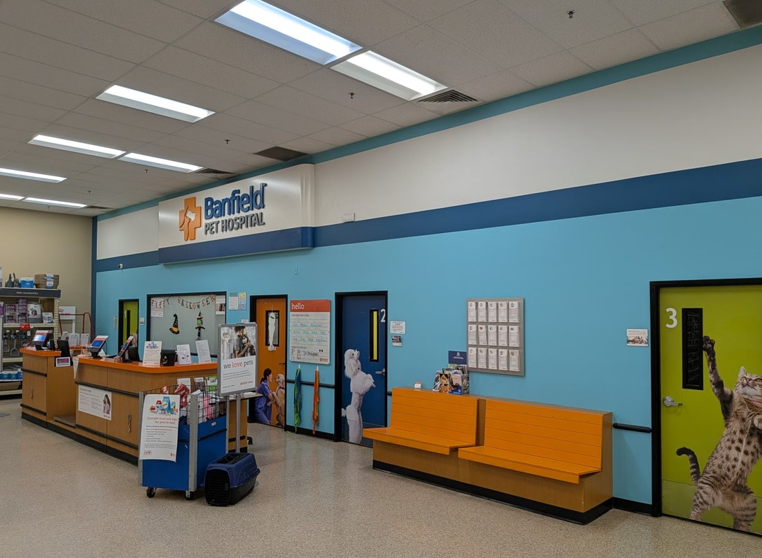 Front lobby and doors to exam rooms