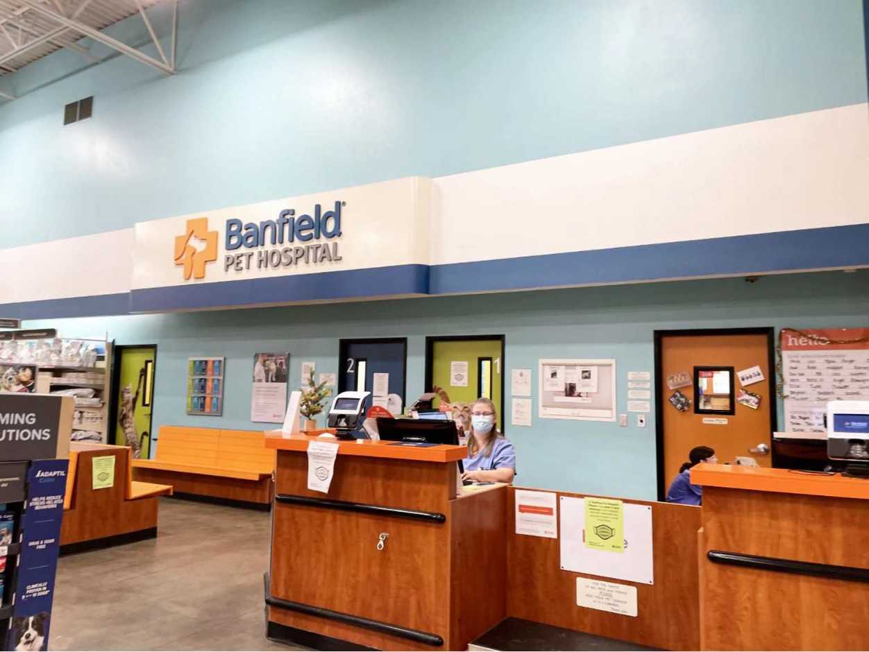The front desk at the Banfield Pet Hospital