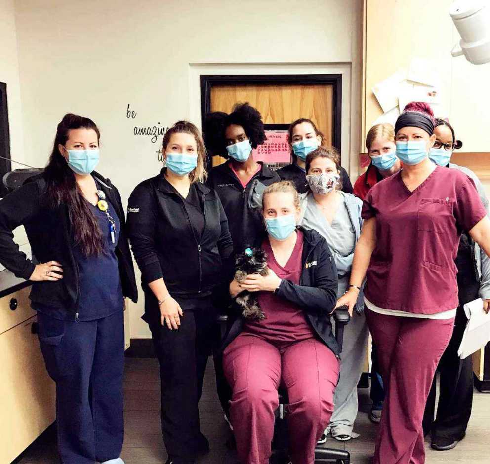 A group of associates at the Banfield Pet Hospital