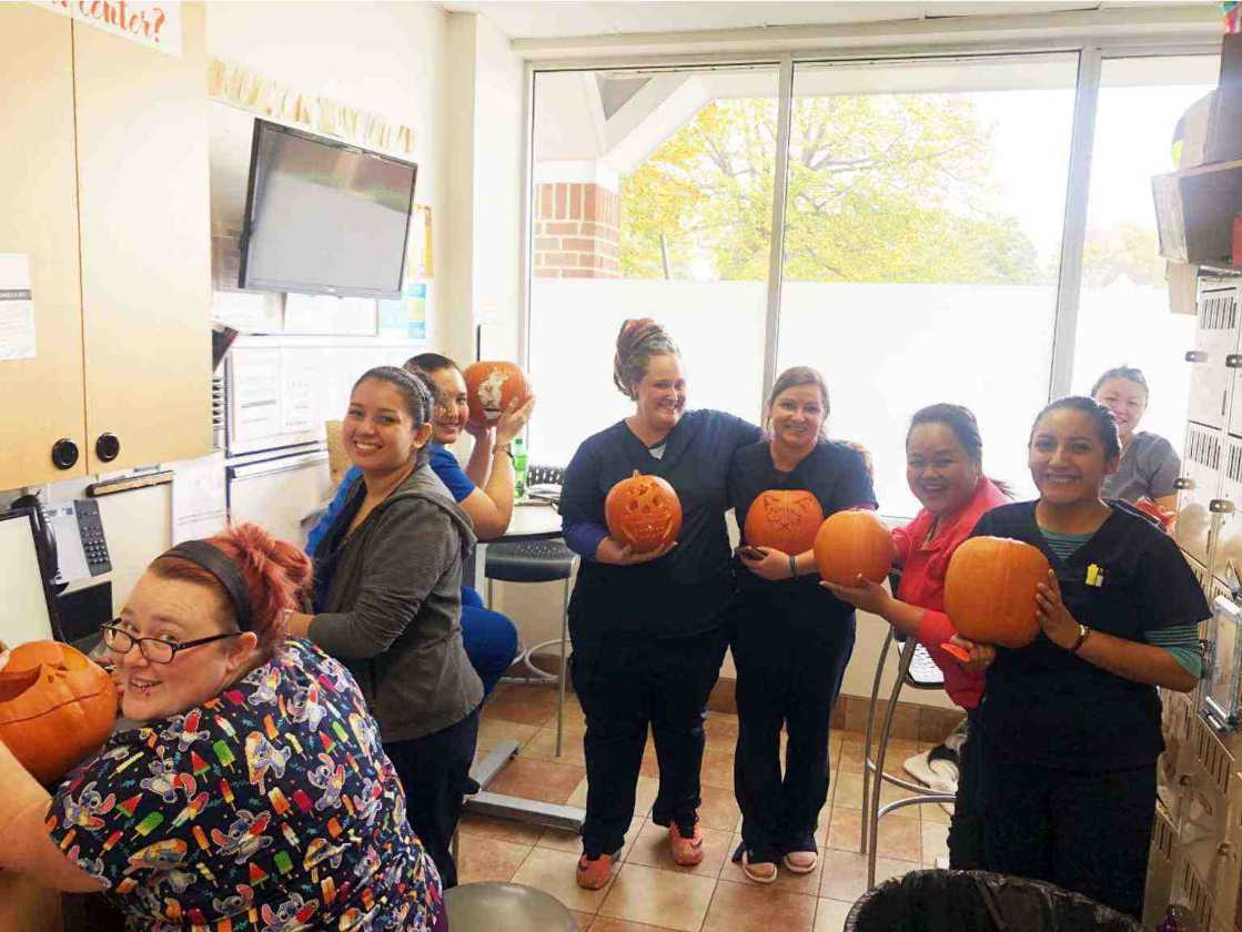 A group of associates at the Banfield Pet Hospital